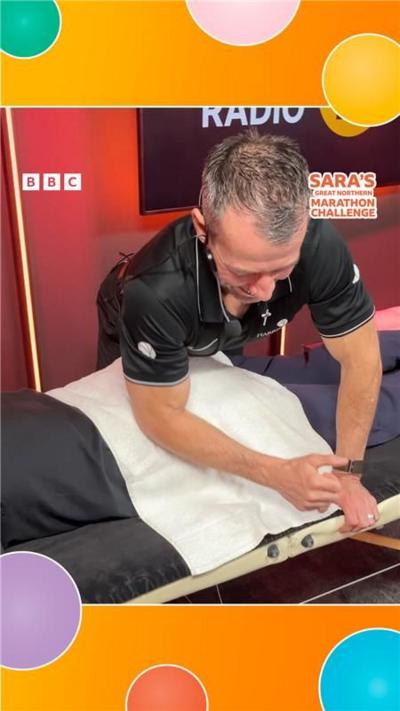 Jeremy Vine getting a massage