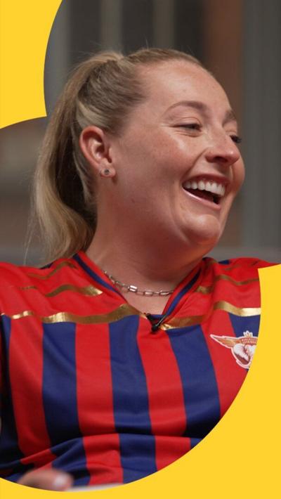 Sophie Ecclestone laughing