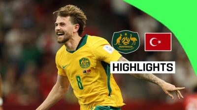 Australia's Connor Metcalfe celebrates goal against Turkey