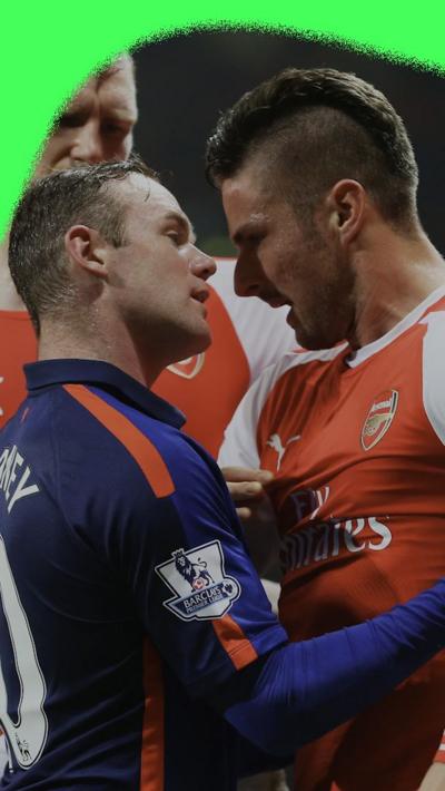 Wayne Rooney and Olivier Giroud 