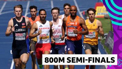 Men's 800m semi-final runners