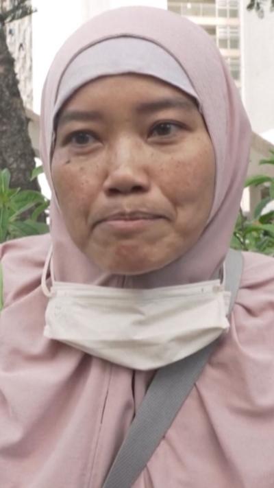 Indonesian worker who was inside burning building in Hong Kong