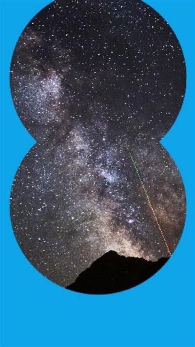 The Perseids Meteor shower with the Milky Way Galaxy.