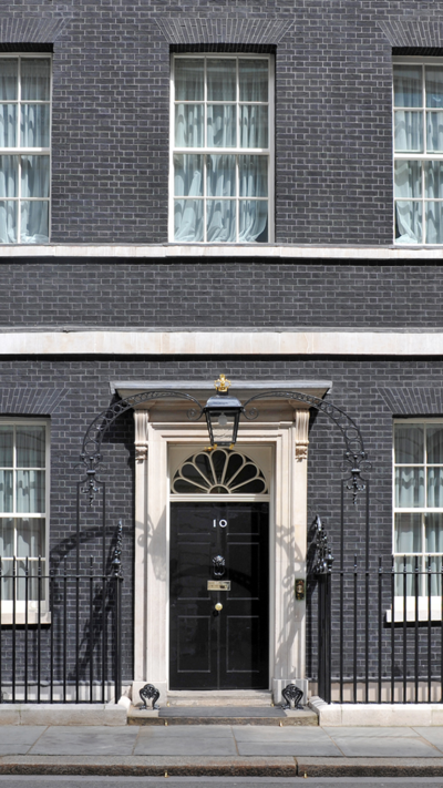 The front of 10 Downing Street.
