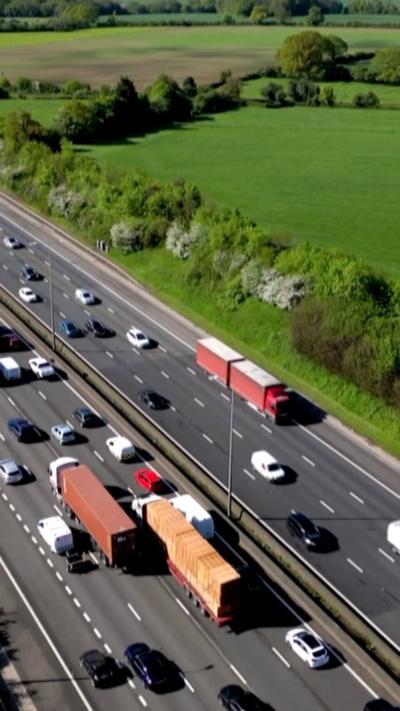 Lorries on a motorway