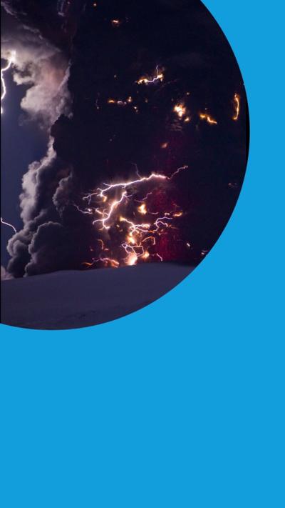 A cloud with lightening in