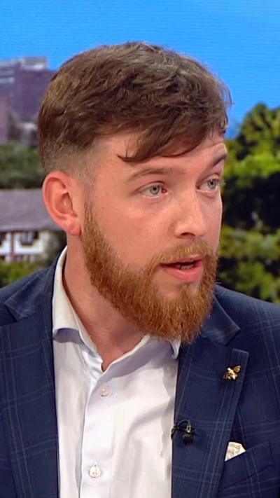 Roman Dibden during interview from BBC Breakfast studio