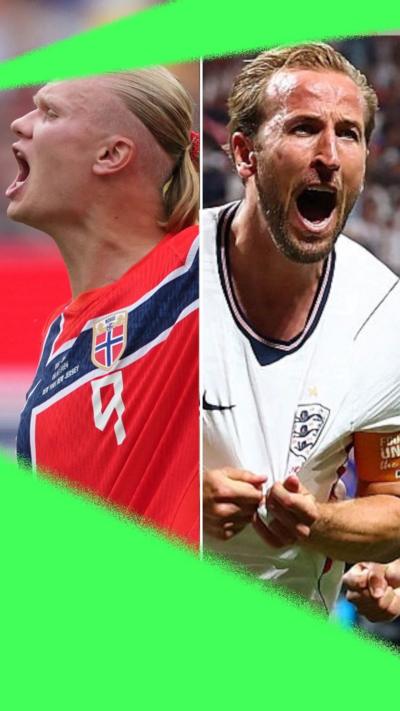 Composite image of Erling Haaland and Harry Kane in action.
