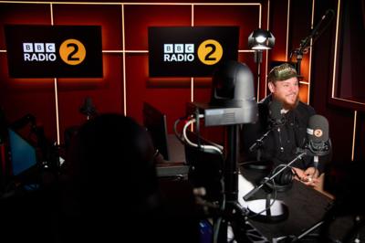 Country musician Luke Combs in Radio 2 studio