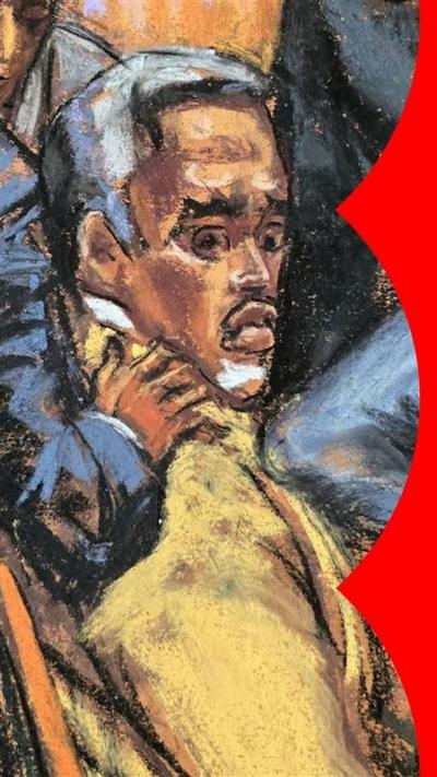 Sketch shows Sean Diddy Combs in court