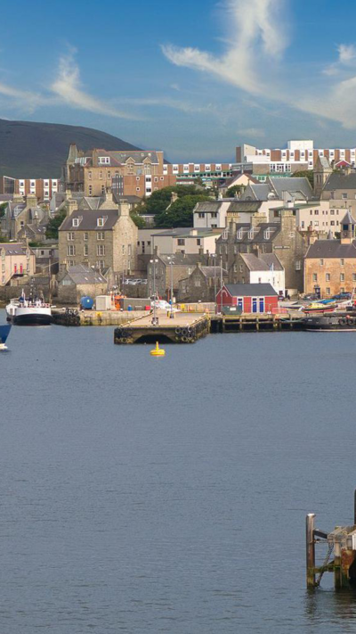 The Bressay ferry Fivla arrives in Lerwick