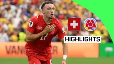 Ruben Vargas of Switzerland celebrates after the penalty shoot-out during the 2026 World Cup against Colombia.