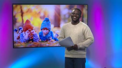 De-Graft on the Newsround set