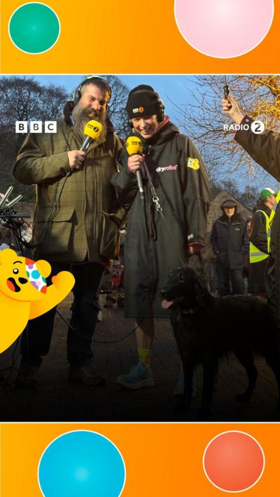 Sara Cox with her dog