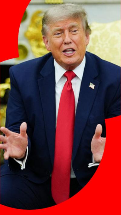 Donald Trump in a red tie