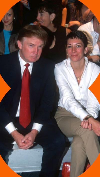 Donald Trump and Ghislaine Maxwell attend Anand Jon Fashion Show on September 18, 2000