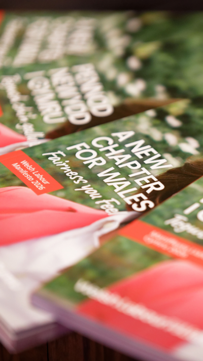 A manifesto for Welsh Labour saying A new chapter for Wales