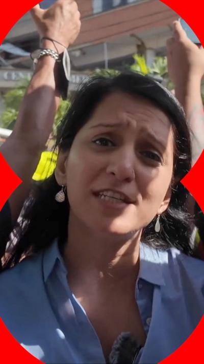 Yogita appearing on video at the scene in Venezuela 