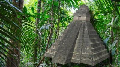 temple on jungle background