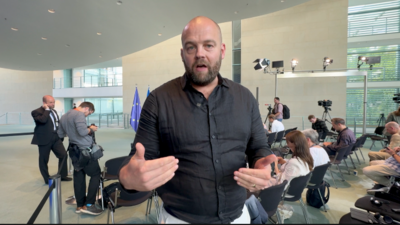 BBC's Ukraine correspondent James Waterhouse speaks at Zelensky conference