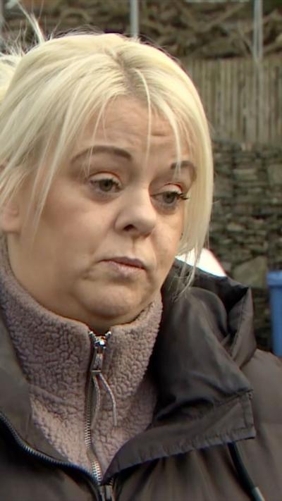 Woman with blond hair