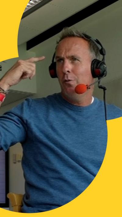 Michael Vaughan commentating 
