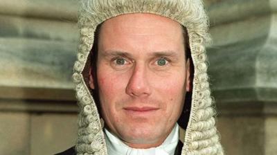 Keir Starmer wearing a barrister's wig