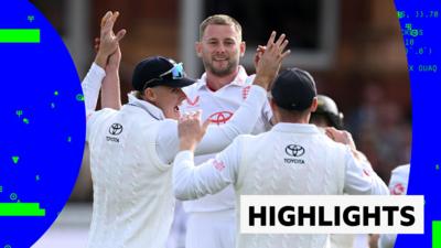Gus Atkinson celebrates a wicket with his team-mates