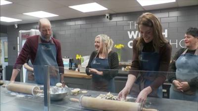 The royal couple were in Pontypridd to see how the community was coping following floods