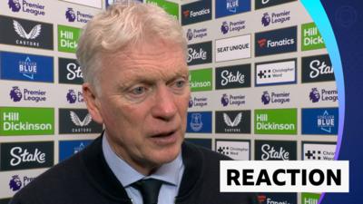 Everton manager David Moyes reacts to defeat against Arsenal 