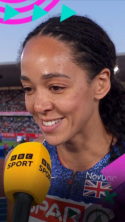 Katarina Johnson-Thompson during her post-heptathlon interview