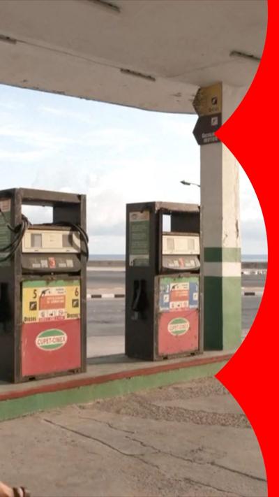 Empty Cuban petrol station