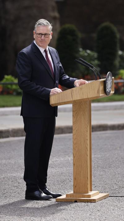 Starmer at podium