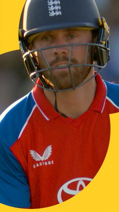 Phil Salt looks at the crowd after hitting a half-century