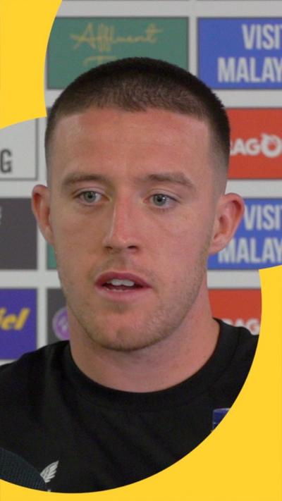 Jack Moylan speaks to the media