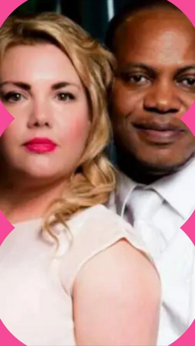 Charmain Speirs and Prophet Eric Adusah dressed in white