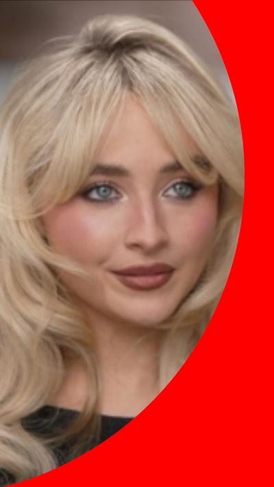 Screengrab of Sabrina during the interview, of a close-up shot of her from the shoulders up