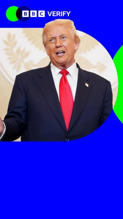 Graphic of Donald Trump with Verify branding 