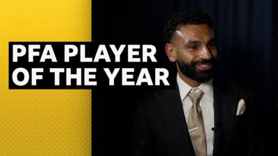 Liverpool's Mohamed Salah wins third PFA Player of the Year award