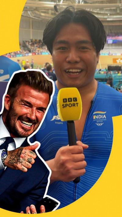 Indian track cyclist David Beckham and former footballer David Beckham
