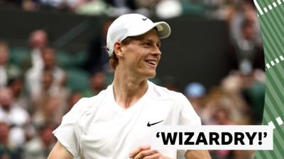 Jannik Sinner hits an 'extraordinary' trick shot against Ben Shelton in the Round of 16 at Wimbledon