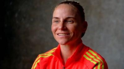 Jess Fishlock: Wales star reacts to footage of herself amid Wales' success