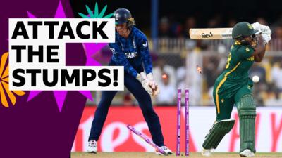South African batter bowled