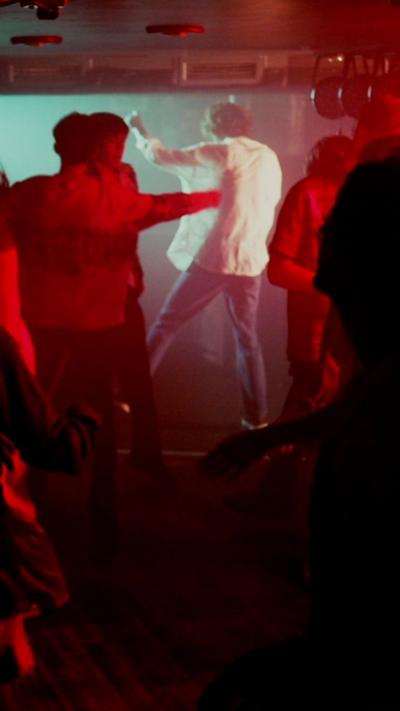 A man dancing in a Manchester nightclub 