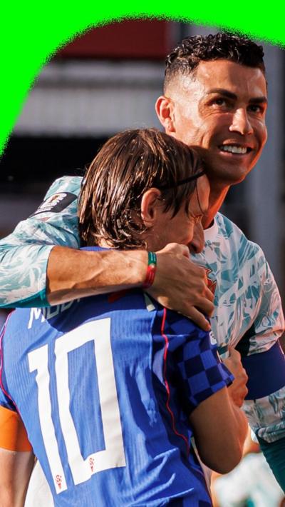 Cristiano Ronaldo and Luka Modric 