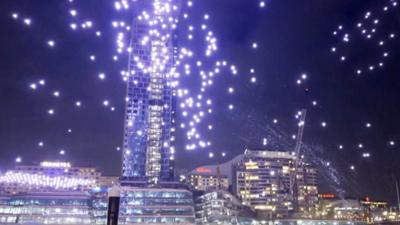Vivid light display in Sydney