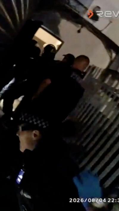Moment illegal gambling venue in Sheffield is raided
