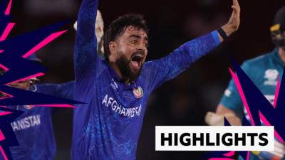 Afghanistan;s Rashid Khan appeals for a wicket