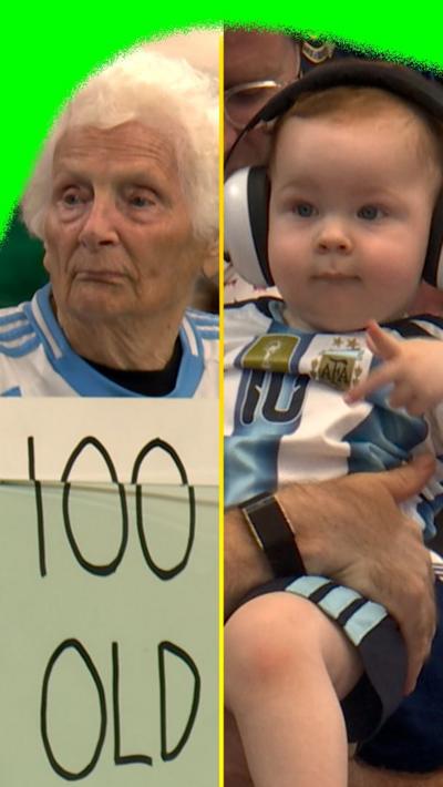 A 100-year-old and baby cheer Lionel Messi on as Argentina play Austria in the 2026 World Cup