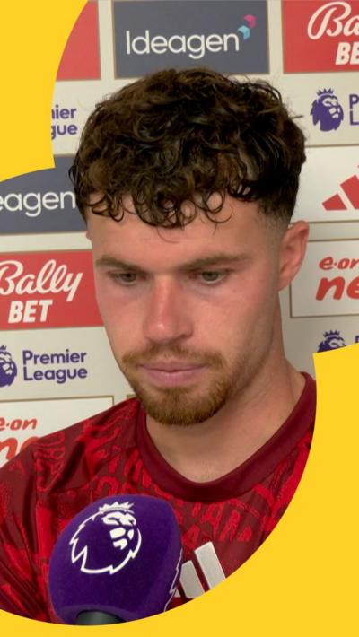 Neco Williams being interviewed after defeat to Leeds